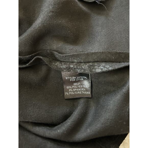 SKIES ARE BLUE Black Faux Suede Snakeskin Print Open Front Jacket XL Moto Zipper - Picture 16 of 16